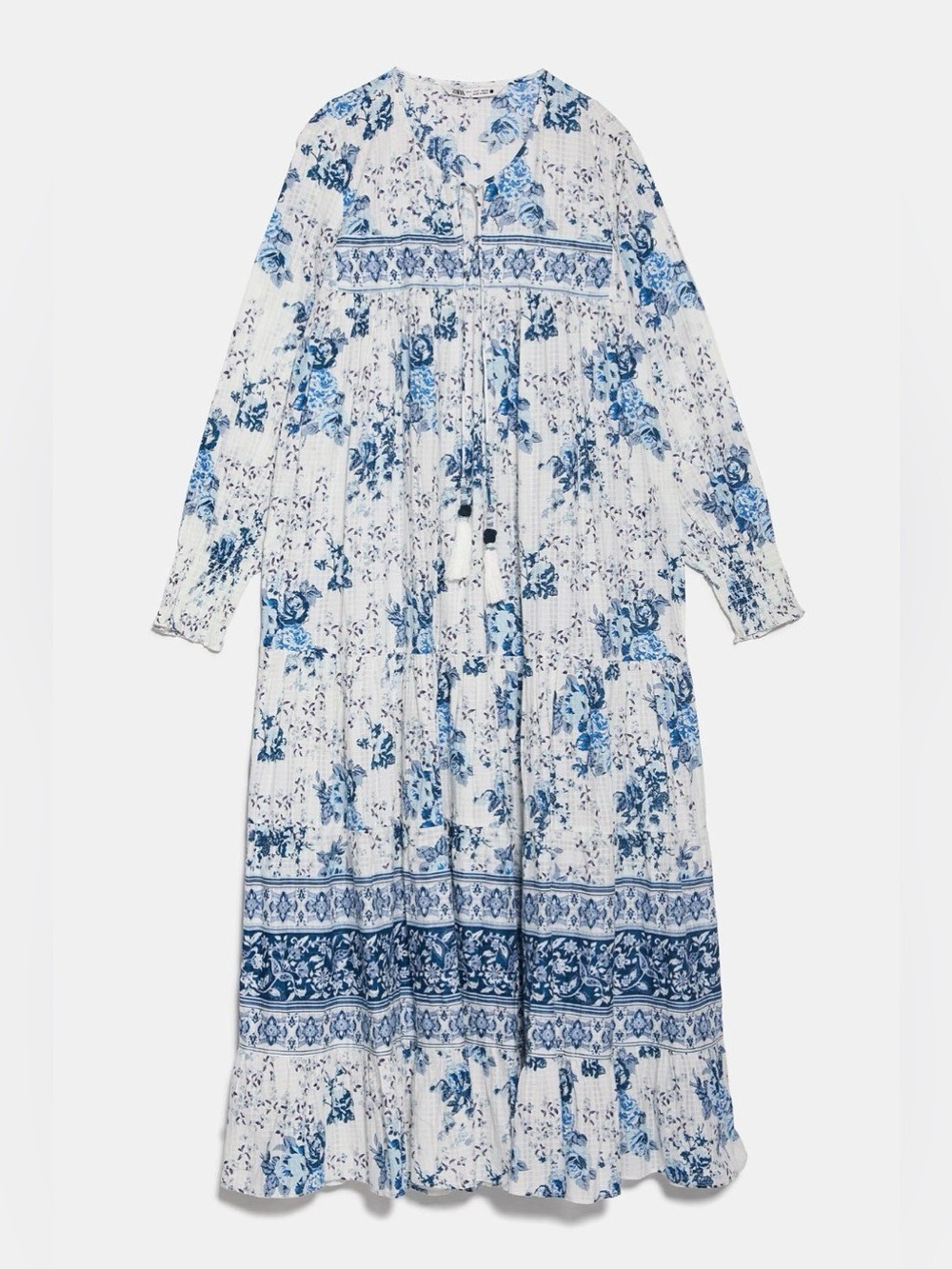 Zara Boho Floral Long Printed Maxi Dress Bloggers Favorite - Picture 7 of 13
